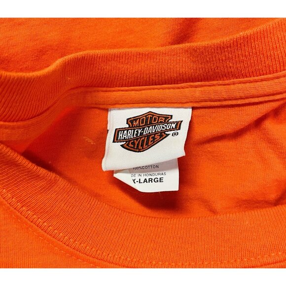 2011 Harley Davidson Mens Size 3XL Villa Ridge Missouri Orange Shirt - Picture 3 of 3